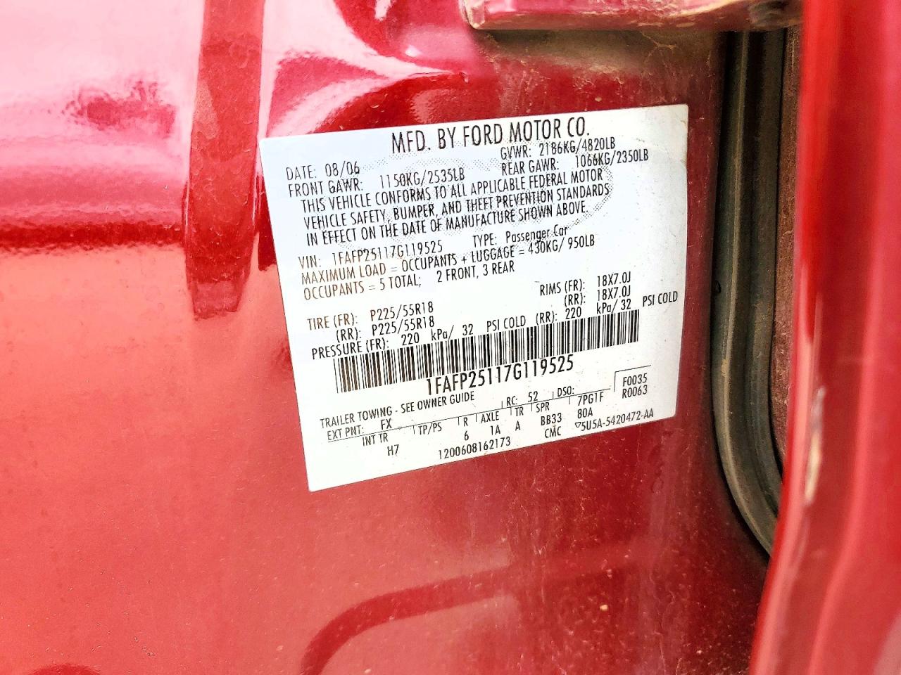 Ford Five Hundr Limited