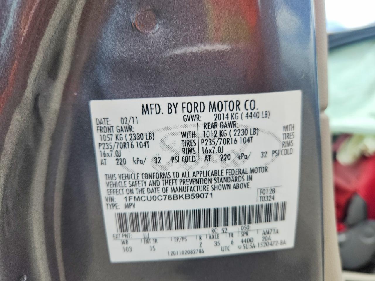 Ford Escape Xls