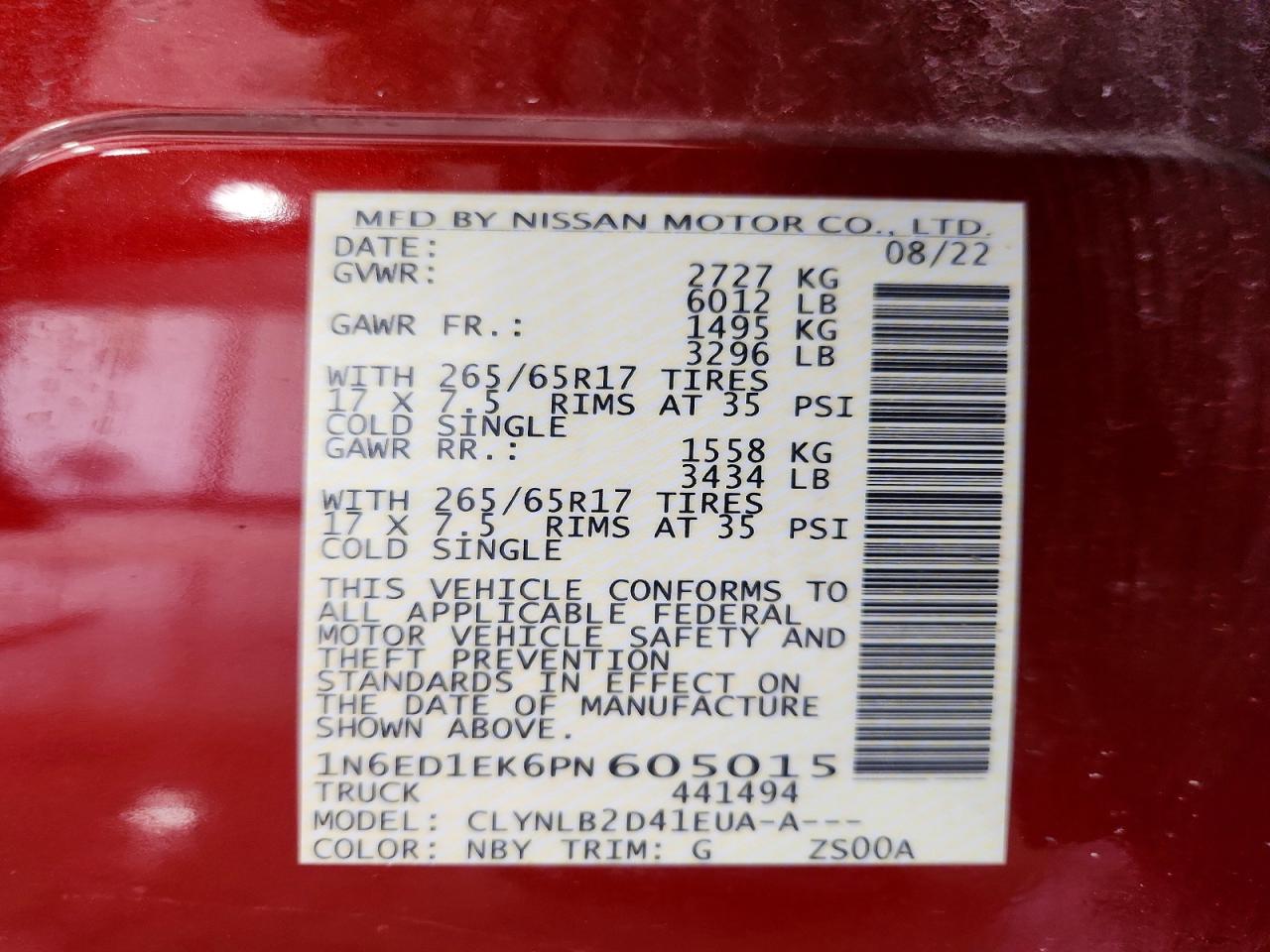 Nissan Frontier Sv