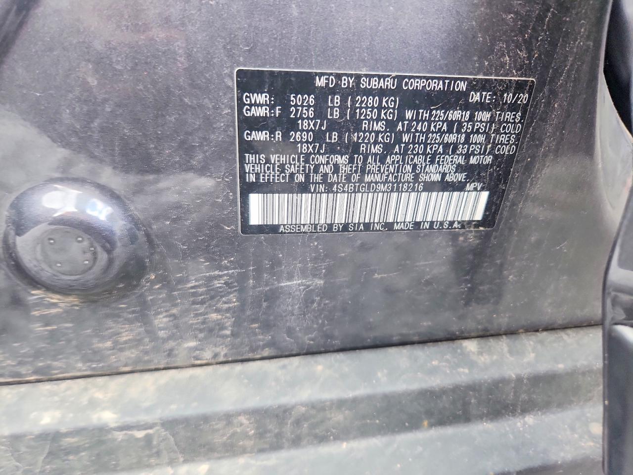 Subaru Outback Onyx Edition Xt