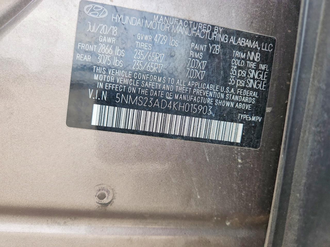 Hyundai SANTA FE Se 2.4l