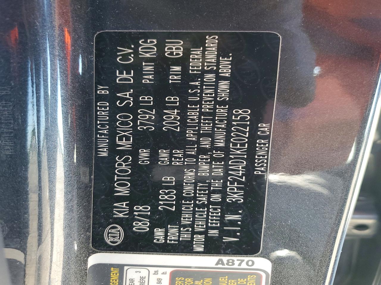 Kia Forte Lxs