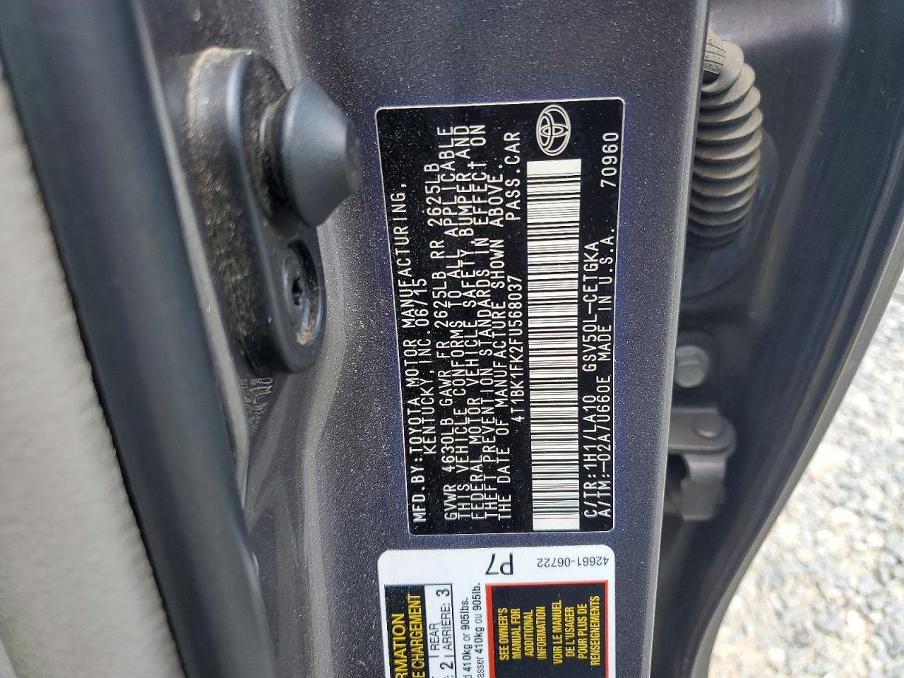 Toyota Camry Xle V6