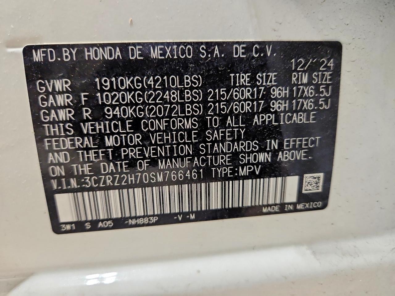 Honda HR-V Exl