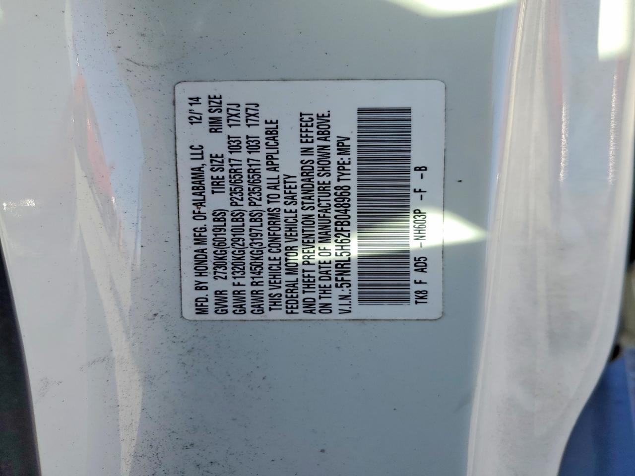 Honda Odyssey Exl