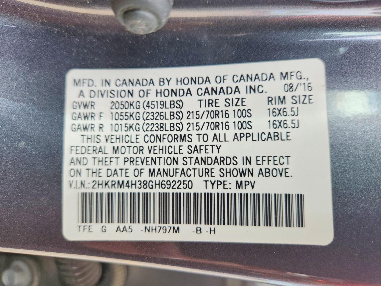 Honda Crv Lx