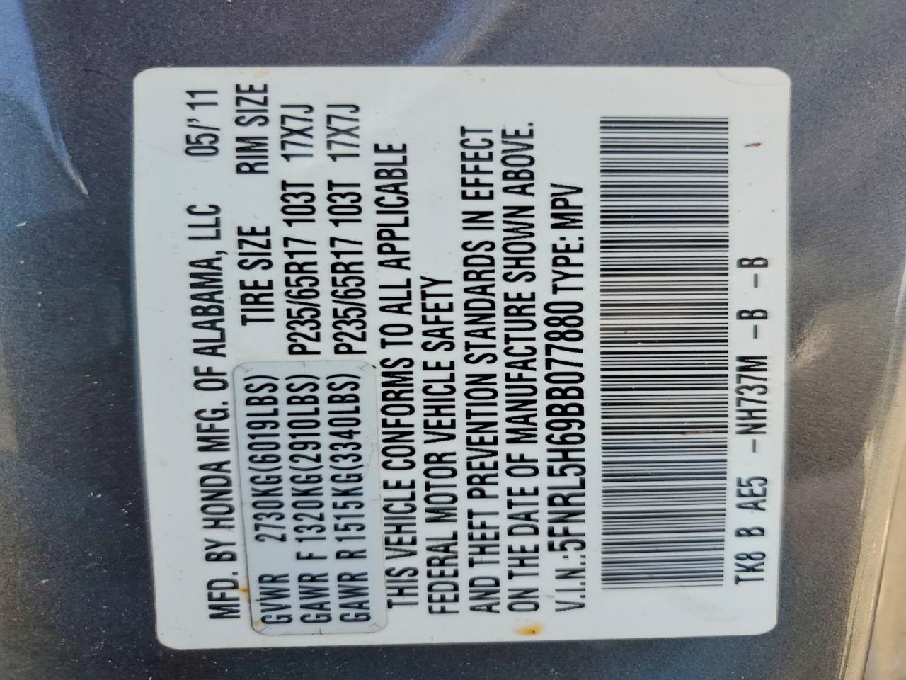 Honda Odyssey Exl