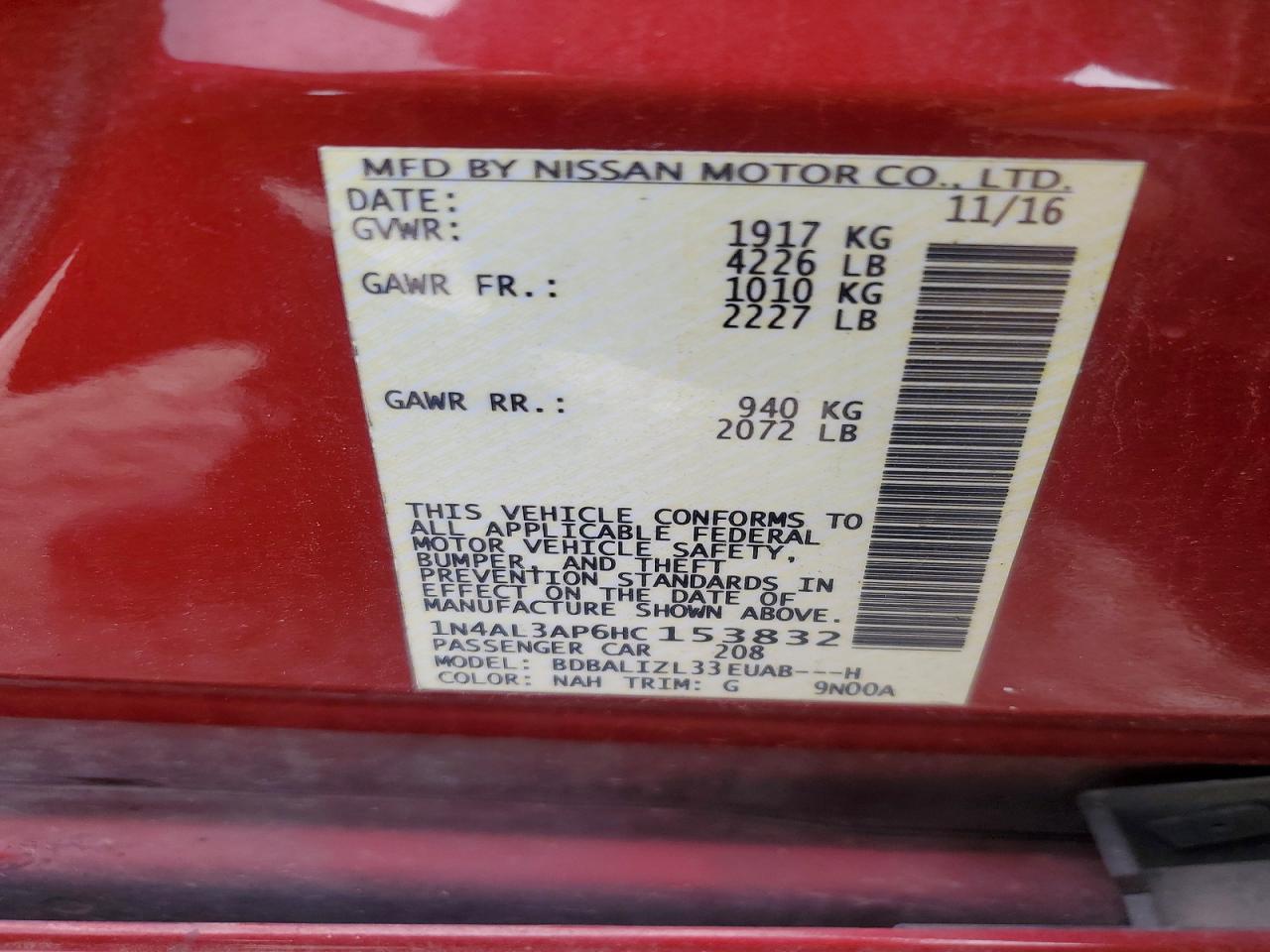 Nissan Altima 2.5 Sv
