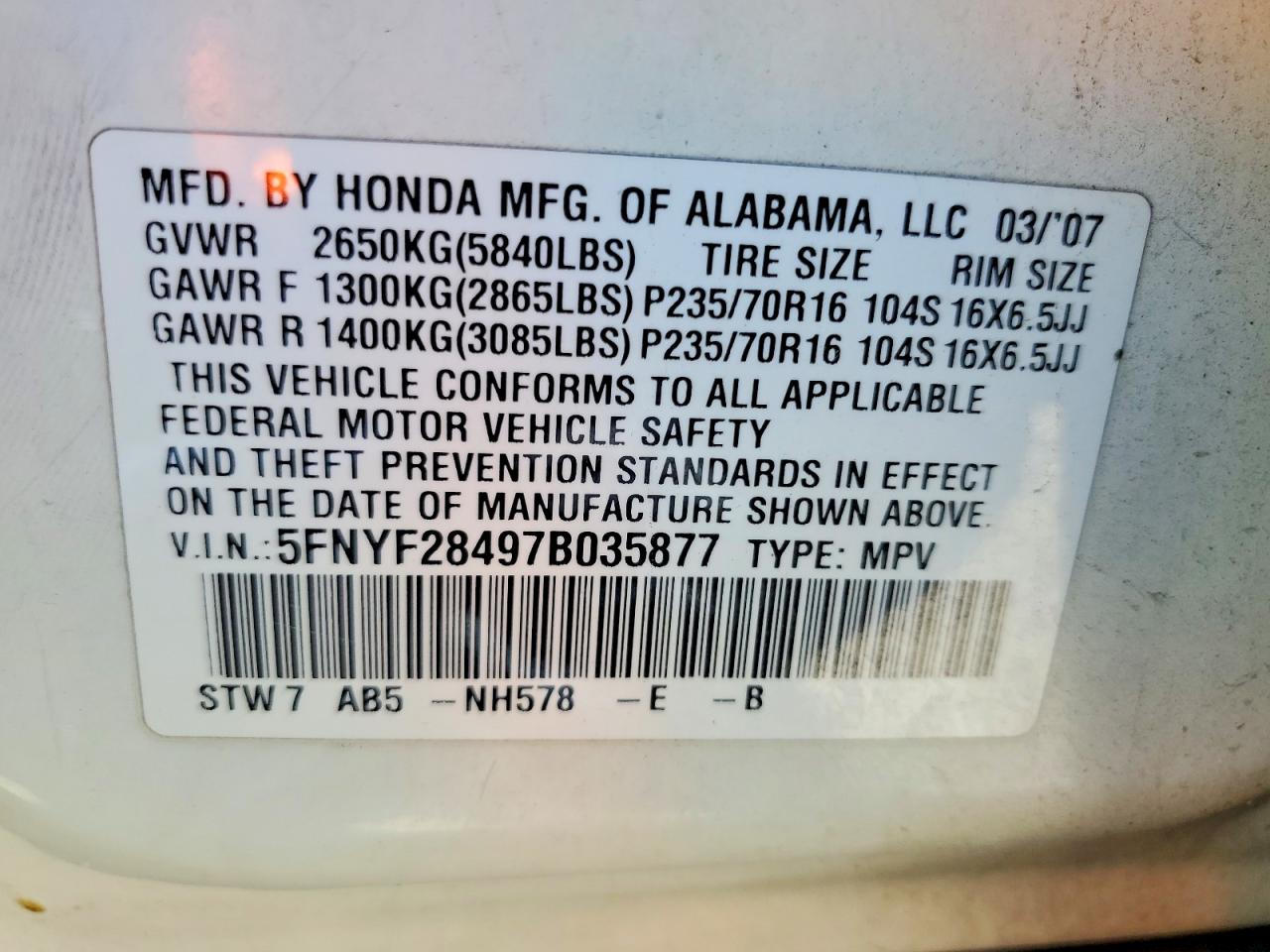 Honda Pilot Ex