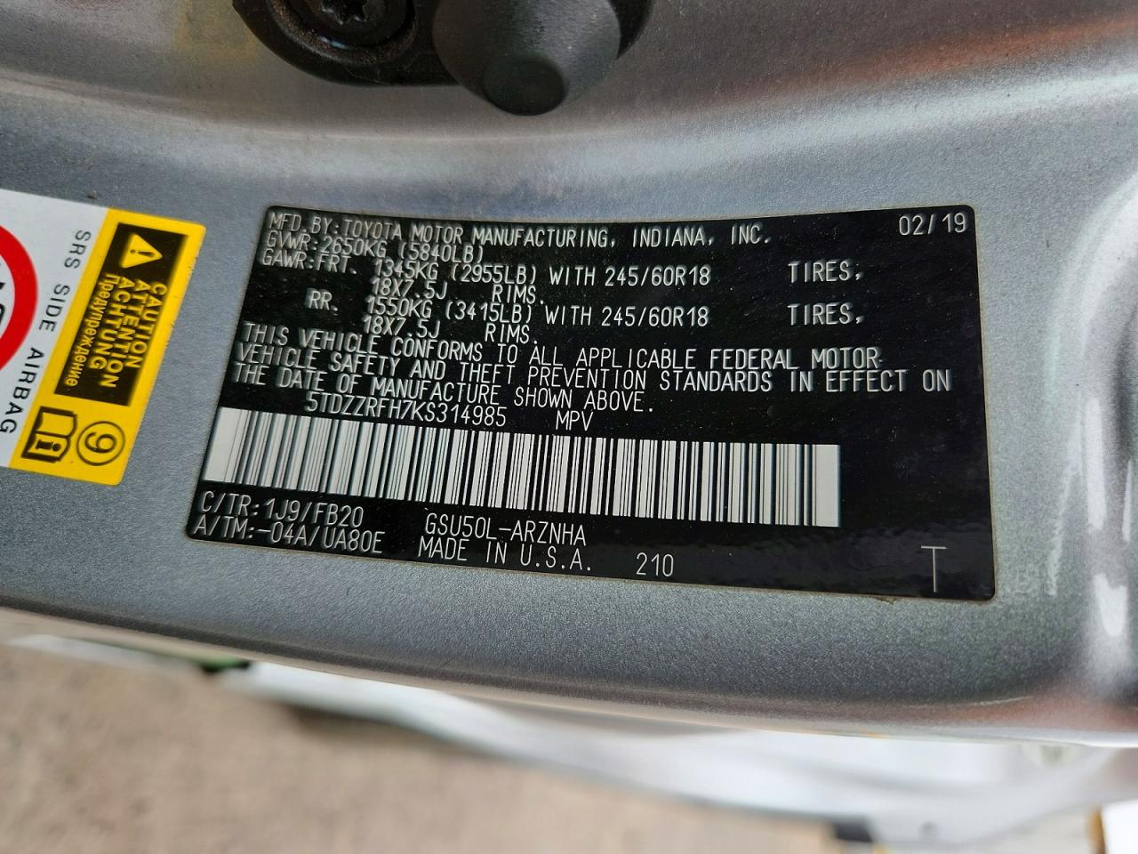 Toyota Highlander Le
