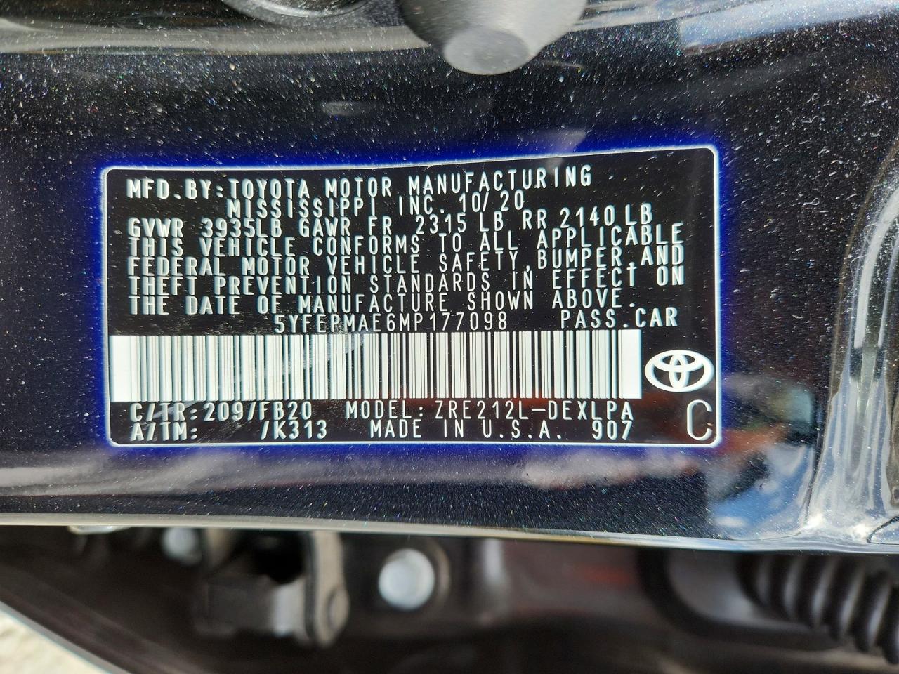 Toyota Corolla Le