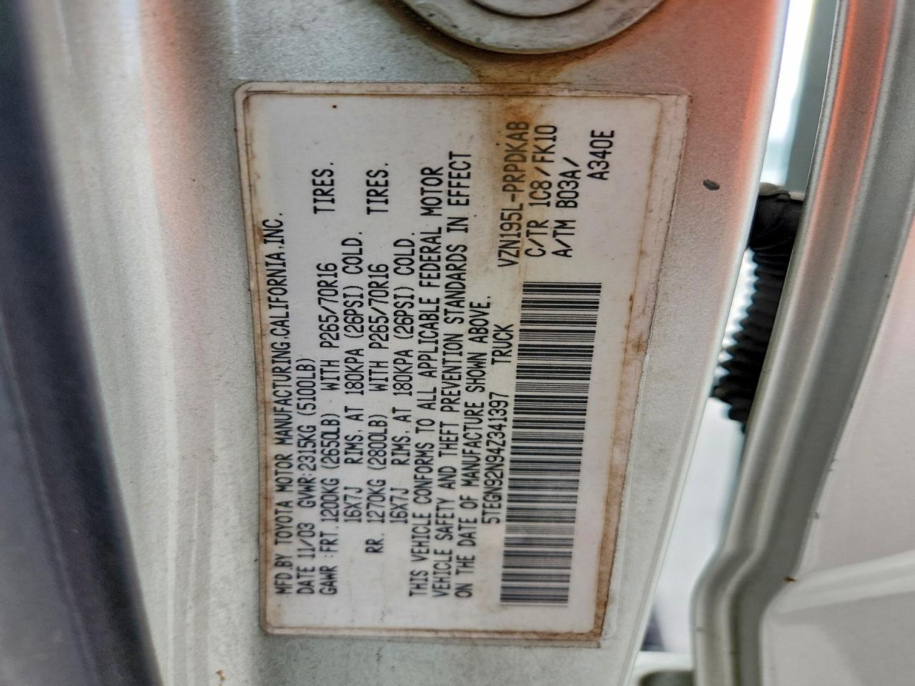 Toyota Tacoma Prerunner V6