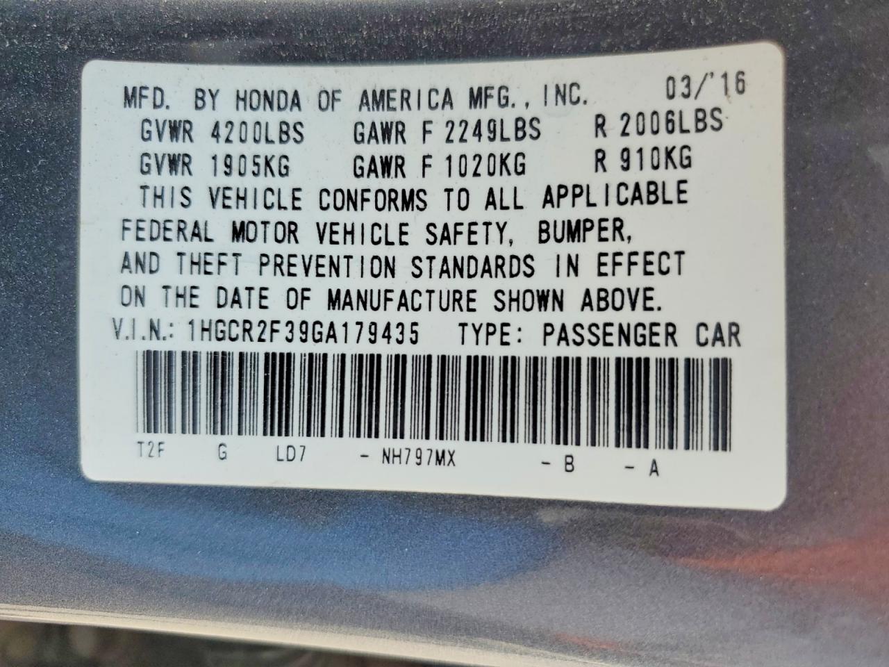 Honda Accord Lx
