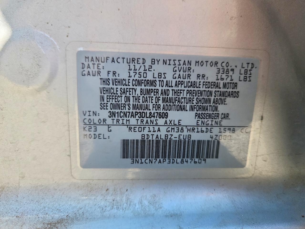 Nissan Versa 1.6 S