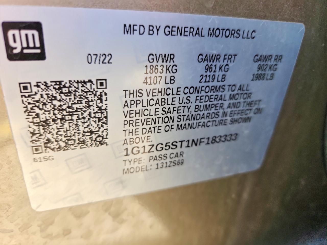 Chevrolet Malibu Rs