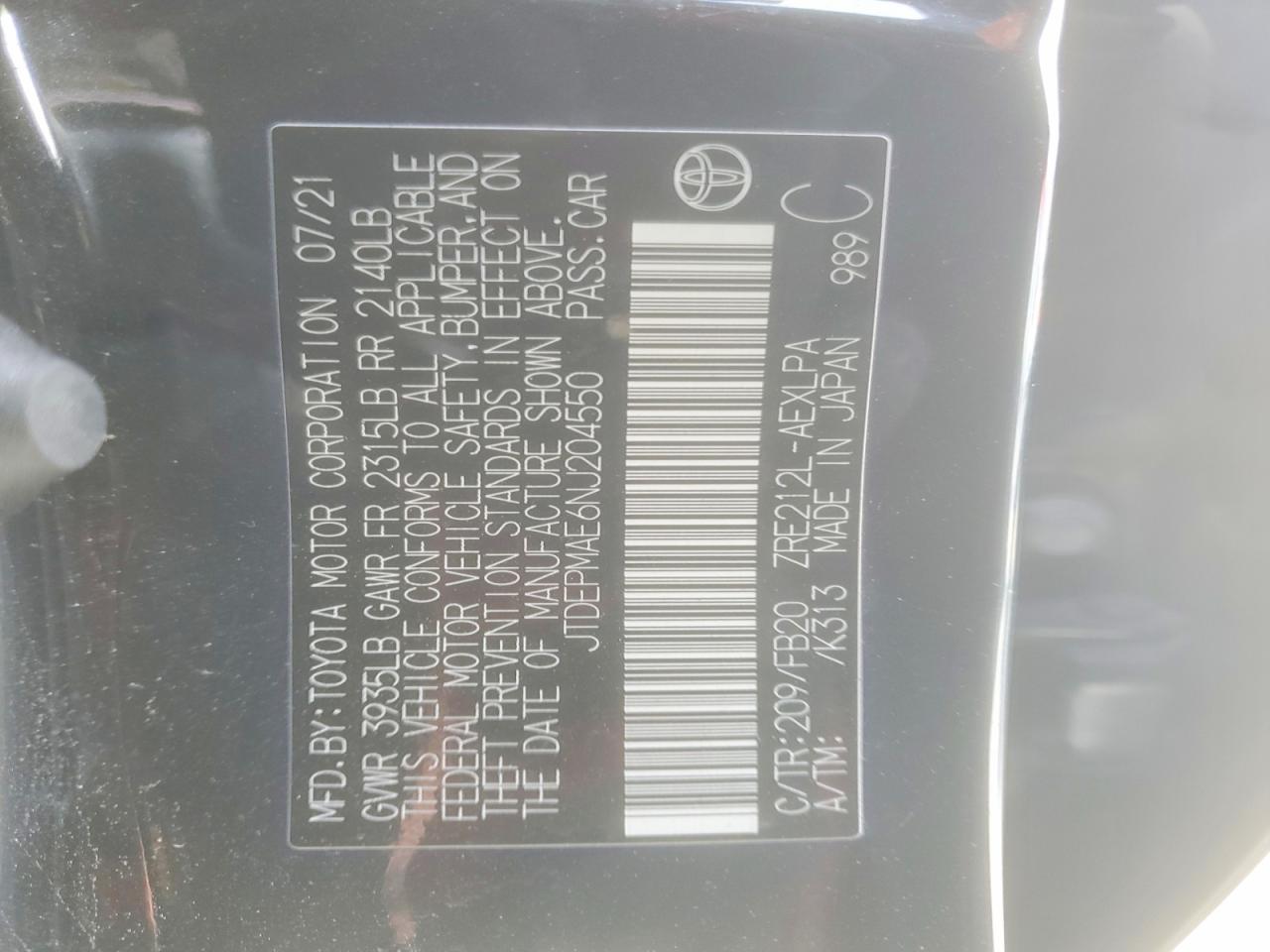 Toyota Corolla Le