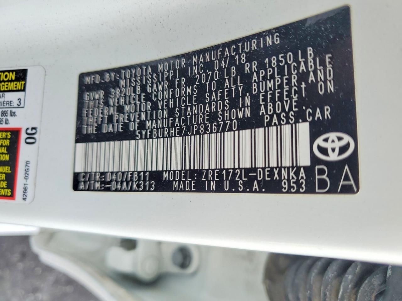Toyota Corolla Le