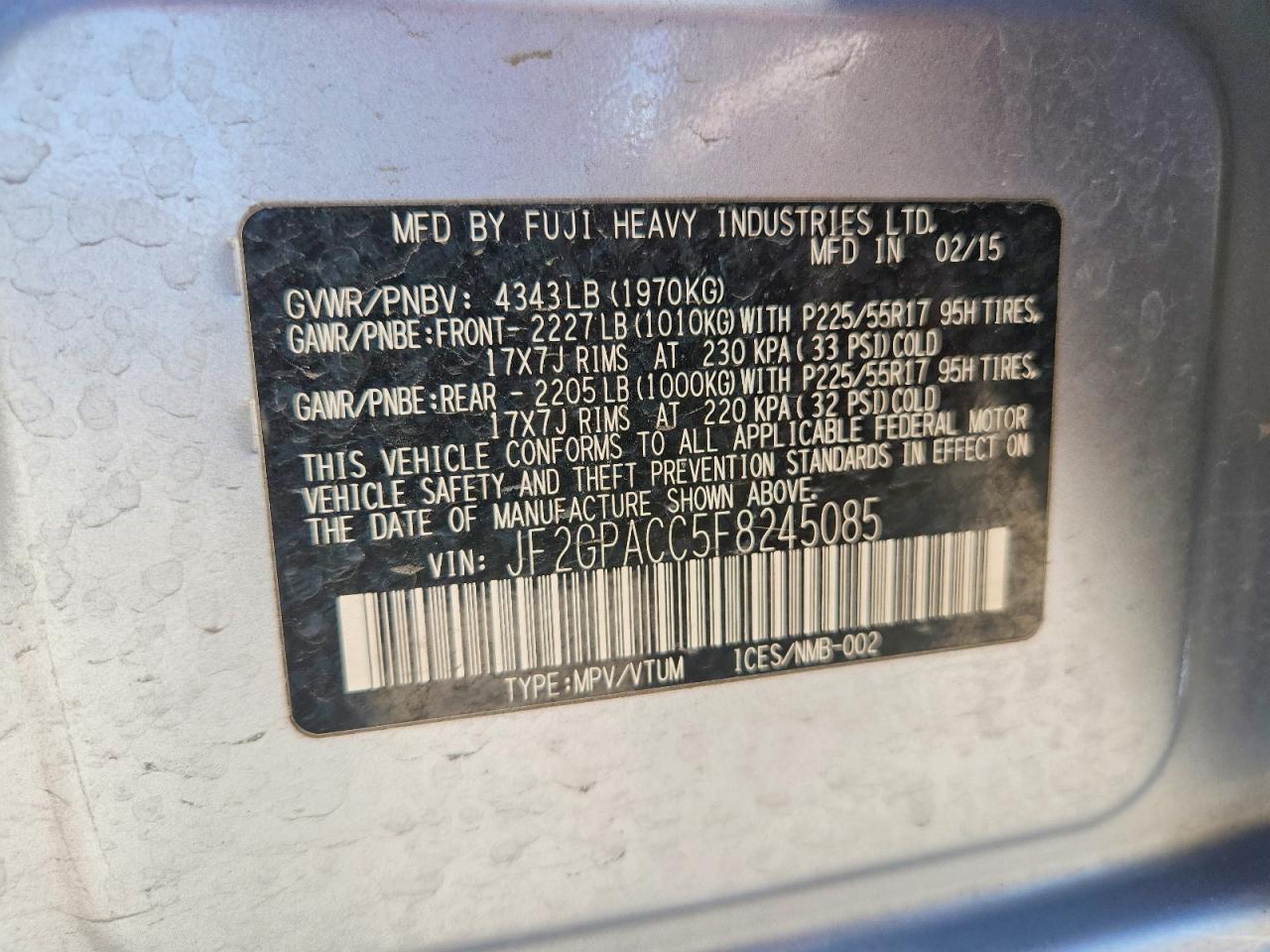 Subaru Xv 2.0 Premium
