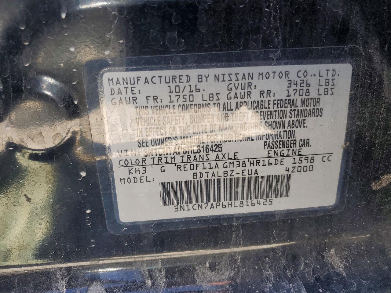 Nissan Versa 1.6 Sv