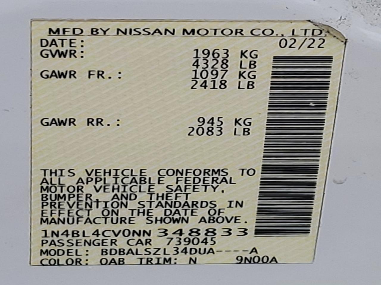 Nissan Altima Sr