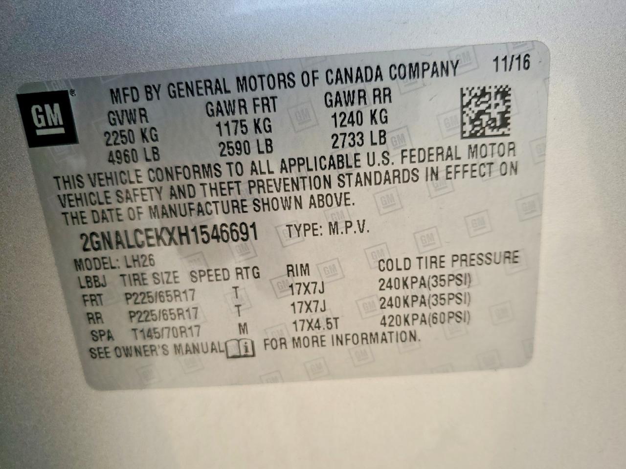 Chevrolet Equinox Lt