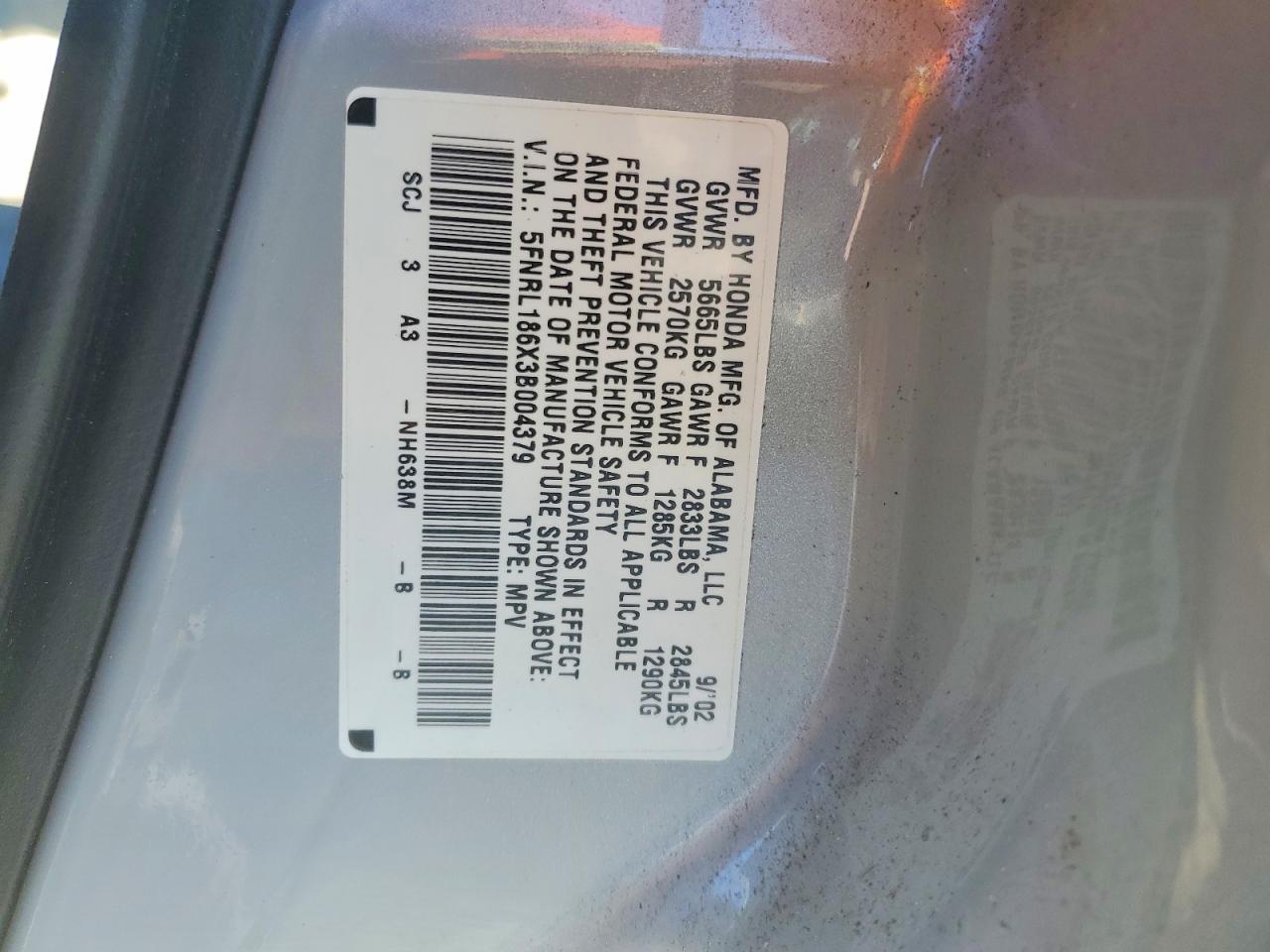 Honda Odyssey Ex