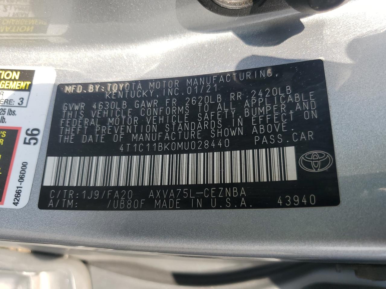 Toyota Camry Le
