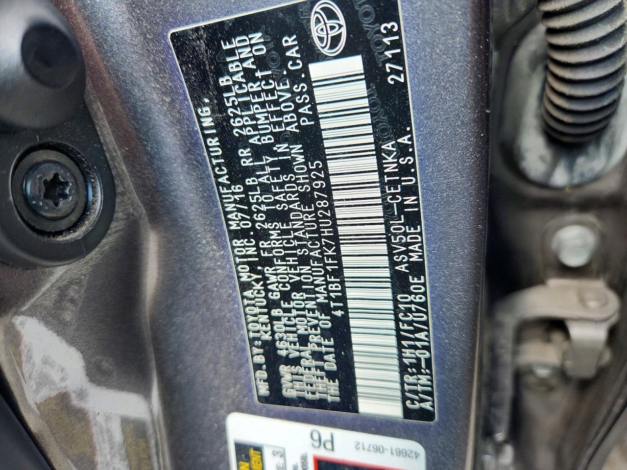 Toyota Camry Le