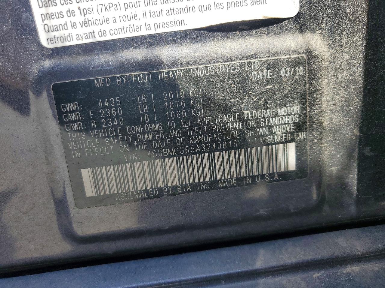 Subaru Legacy 2.5i Premium