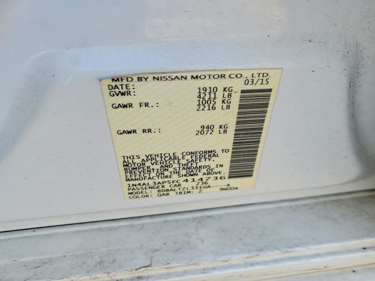 Nissan Altima 2.5 Sl