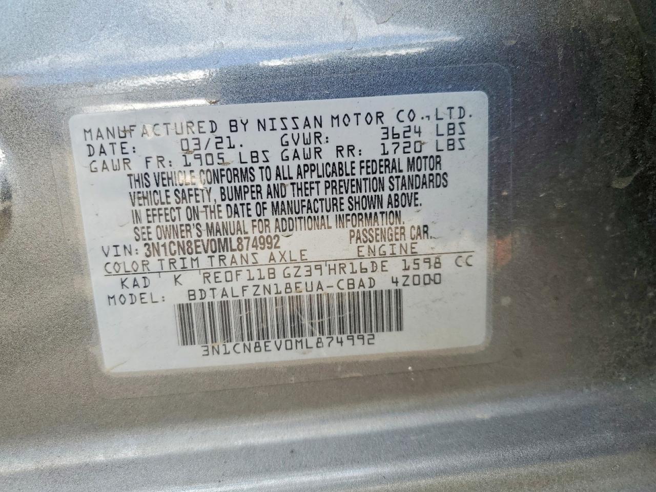 Nissan Versa Sv
