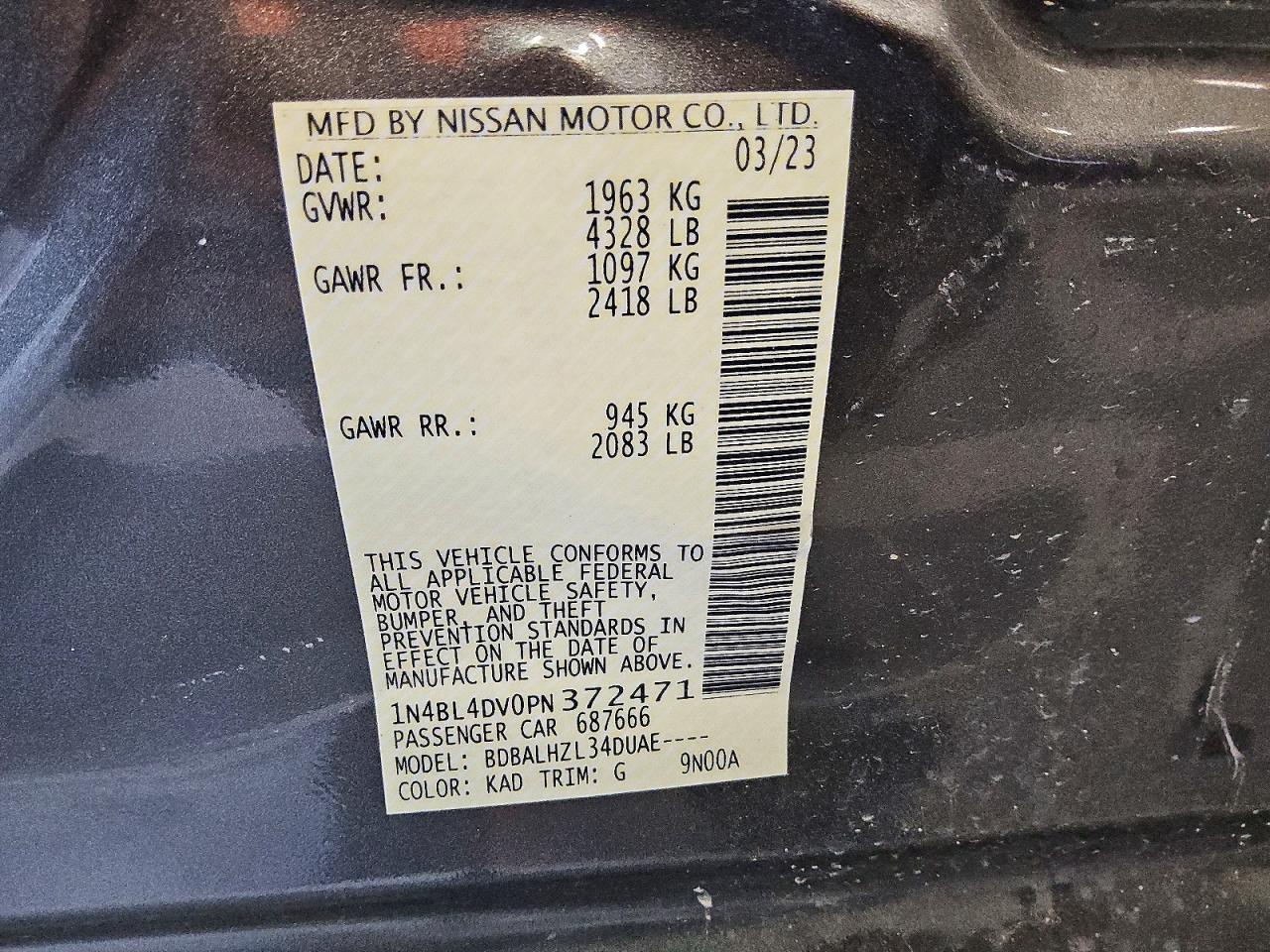 Nissan Altima Sv