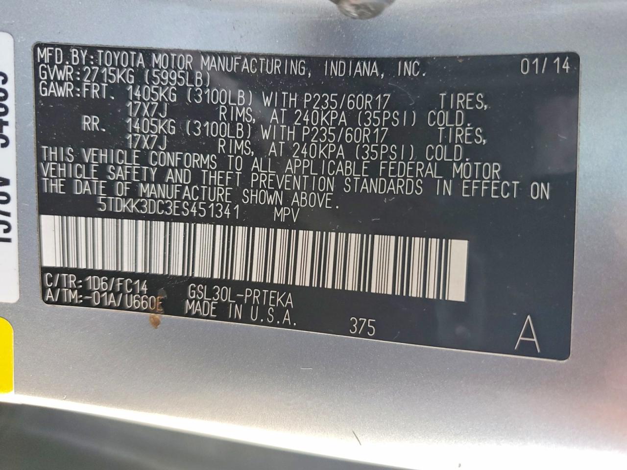 Toyota Sienna Le