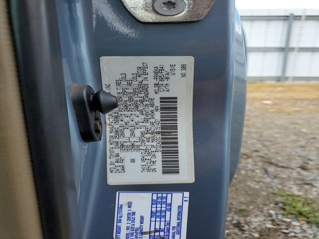 Toyota Sienna Le 8 Passenger