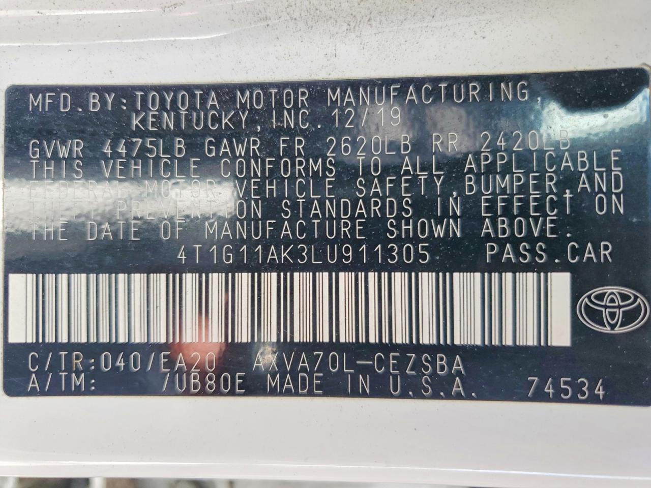 Toyota Camry Se