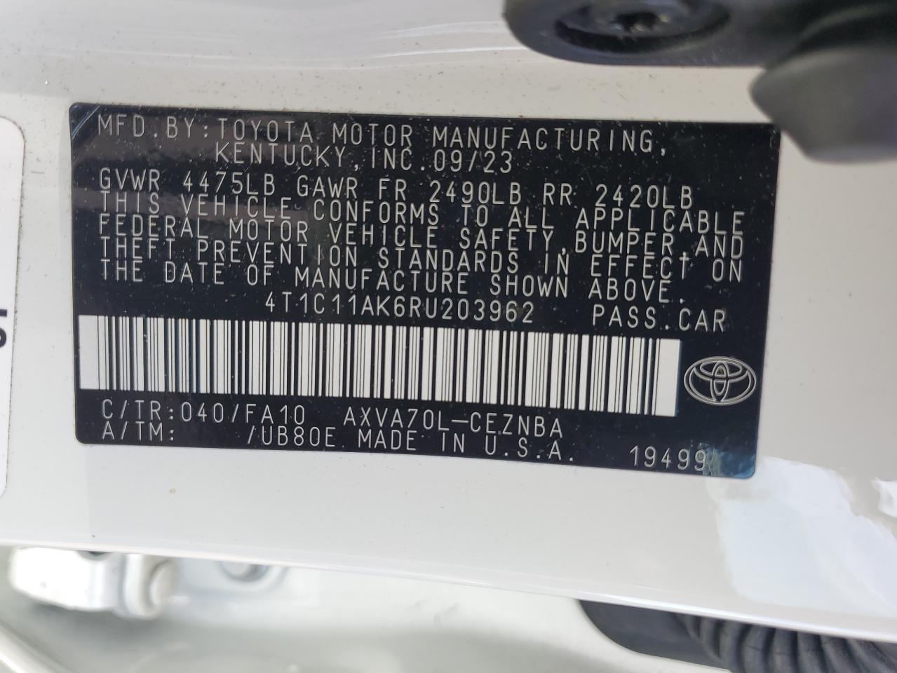 Toyota Camry Le