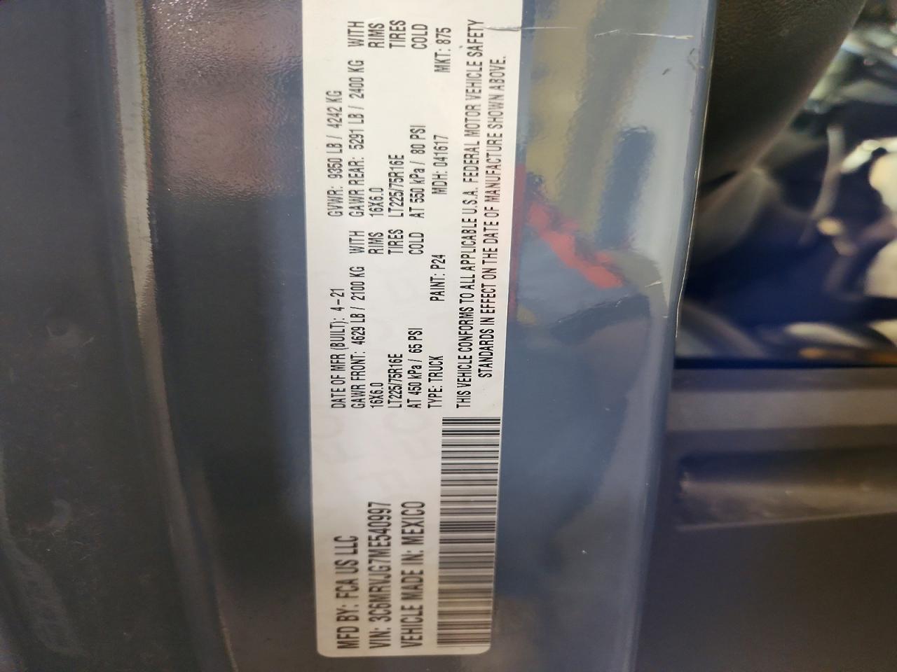Ram Promaster 3500 High