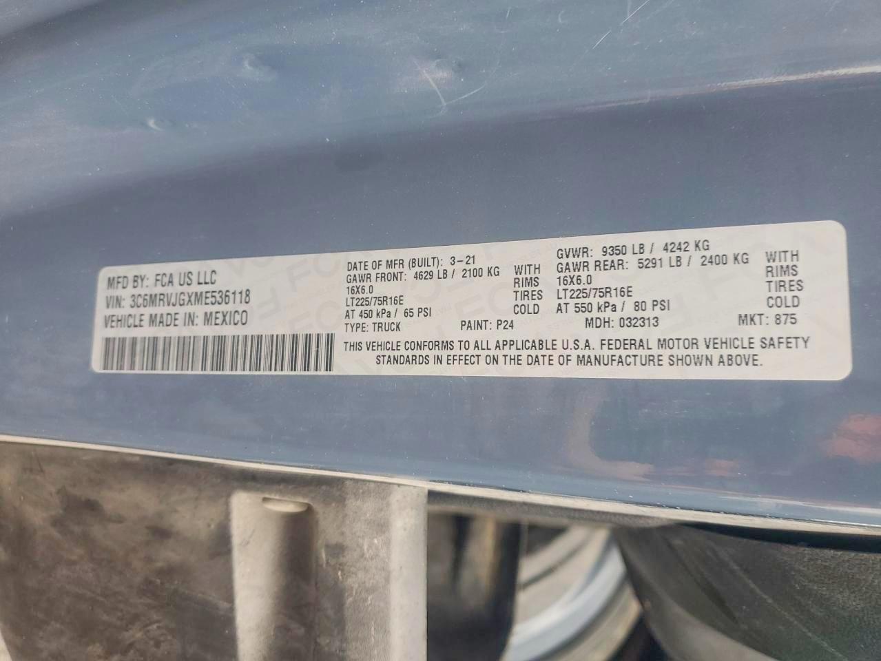 Ram Promaster 3500 High