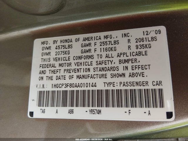 Honda Accord 3.5 Ex-l