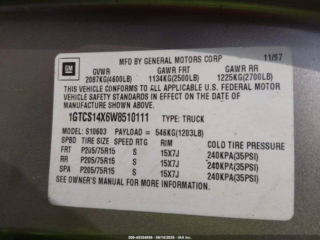 GMC Sonoma Sls Sportside