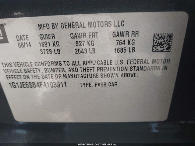 Chevrolet Sonic Ltz Auto