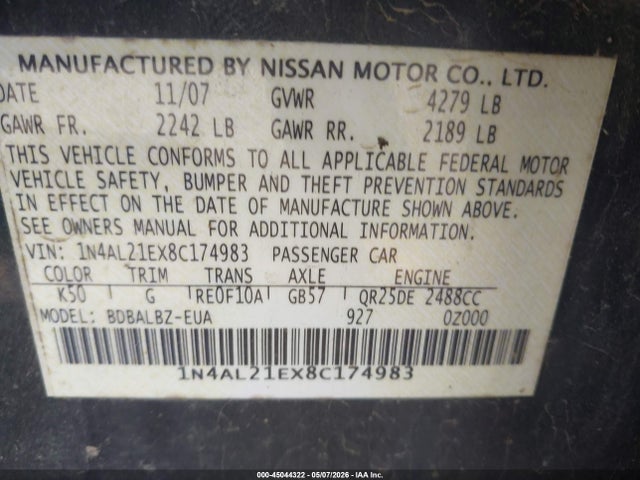 Nissan Altima 2.5 S