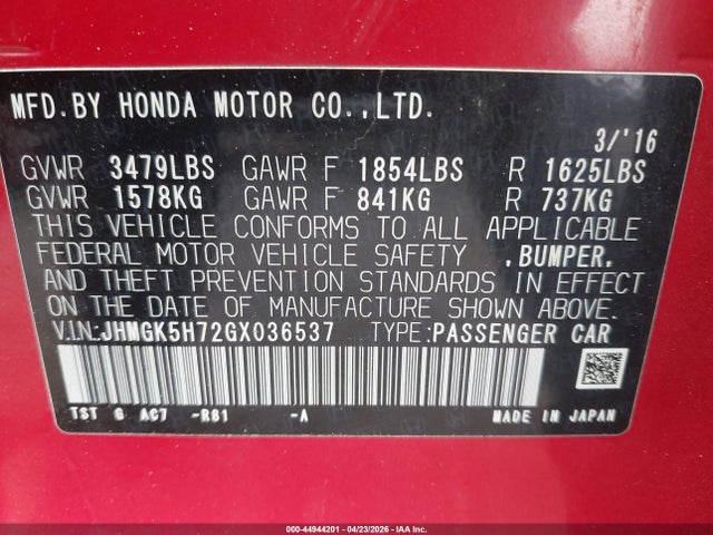 Honda Fit Ex