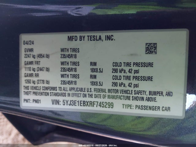 Tesla Model 3 Long Range Dual Motor All-wheel Drive