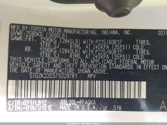 Toyota Sienna Xle