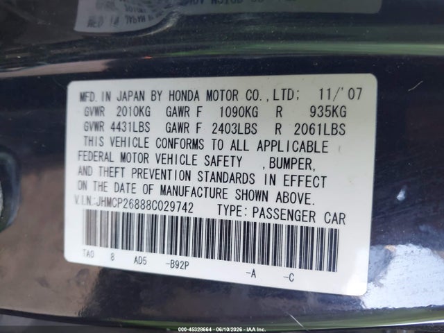 Honda Accord 2.4 Ex-l