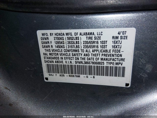 Honda Odyssey Ex-l