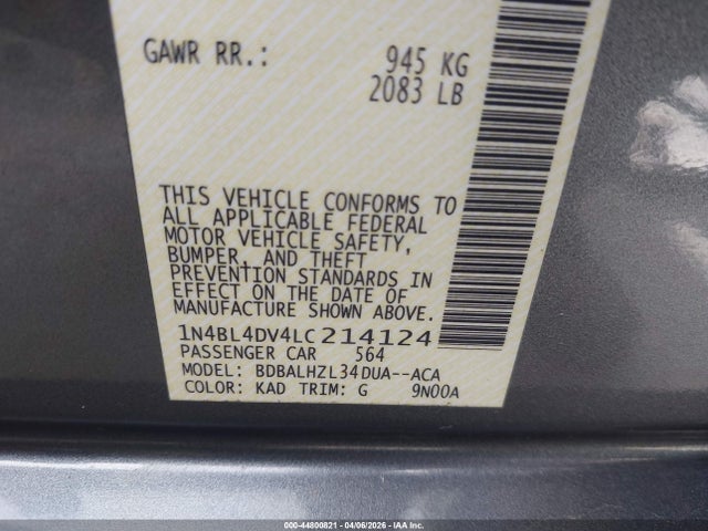 Nissan Altima Sv Fwd