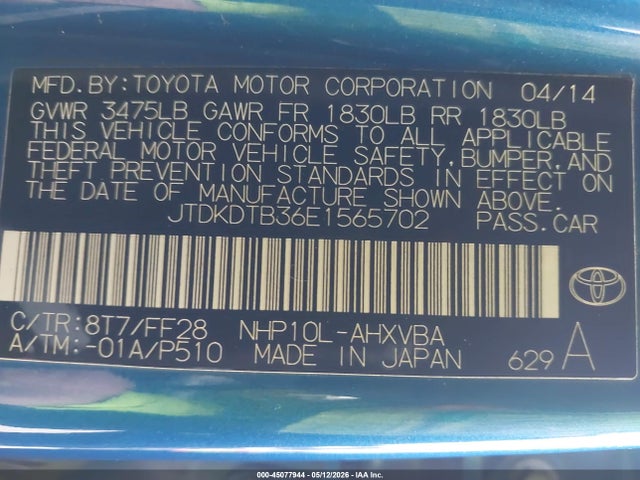 Toyota Prius c Two