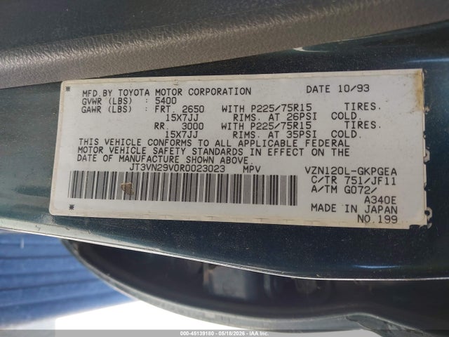 Toyota 4Runner Vn29 Sr5